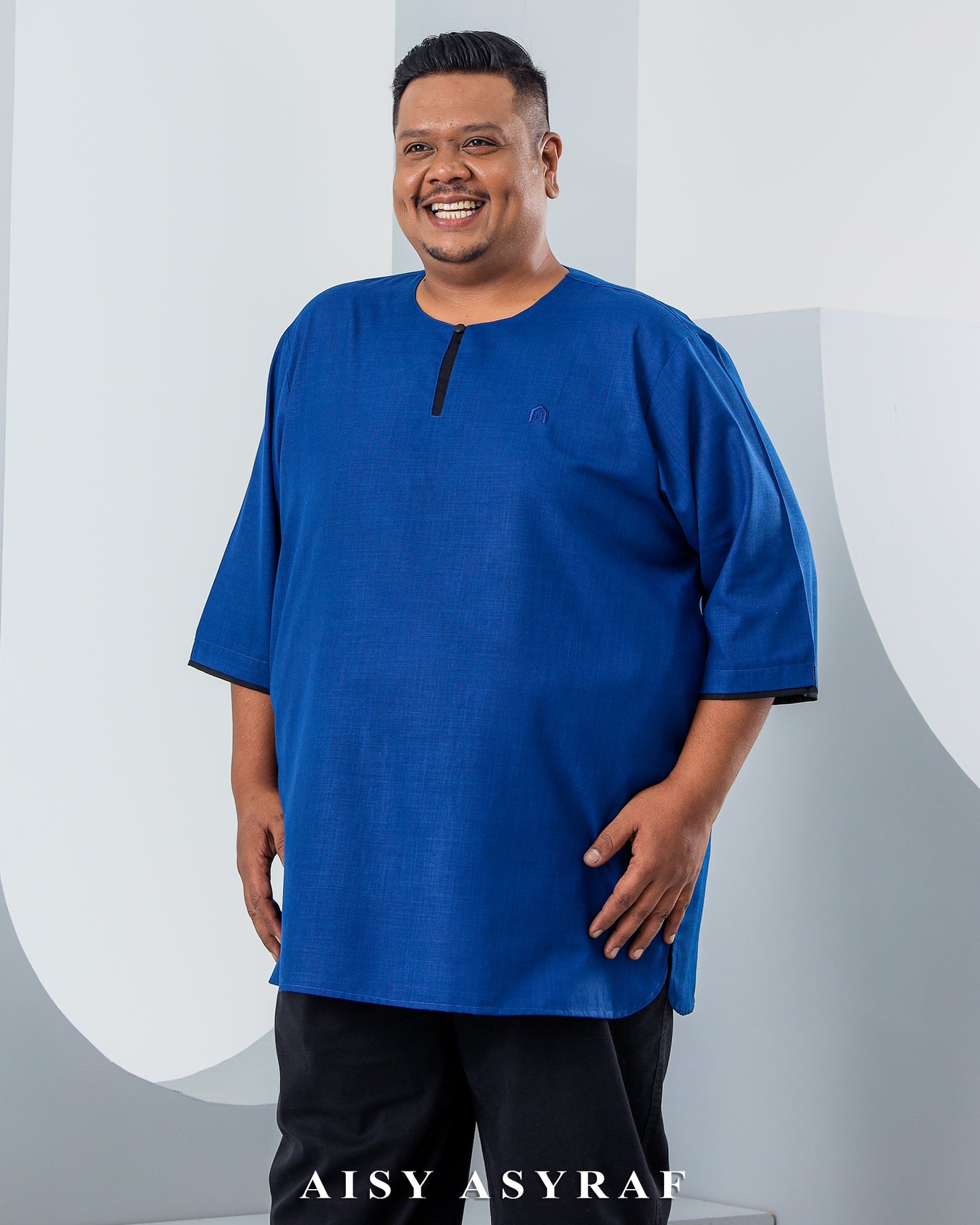 Kurta Urfa Plussize - Navy Blue