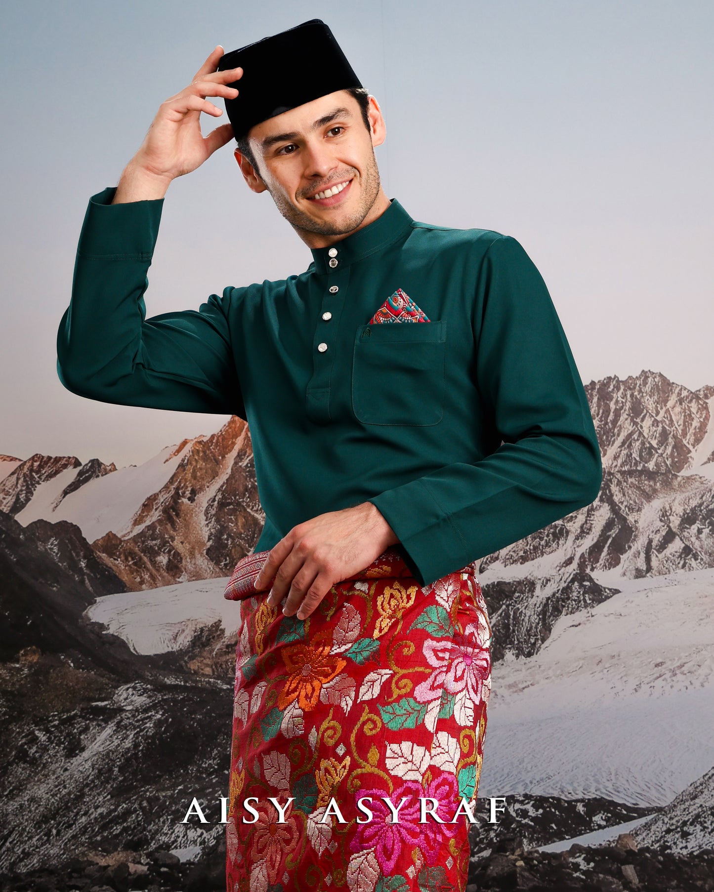 Baju Melayu Haseki - Emerald Green