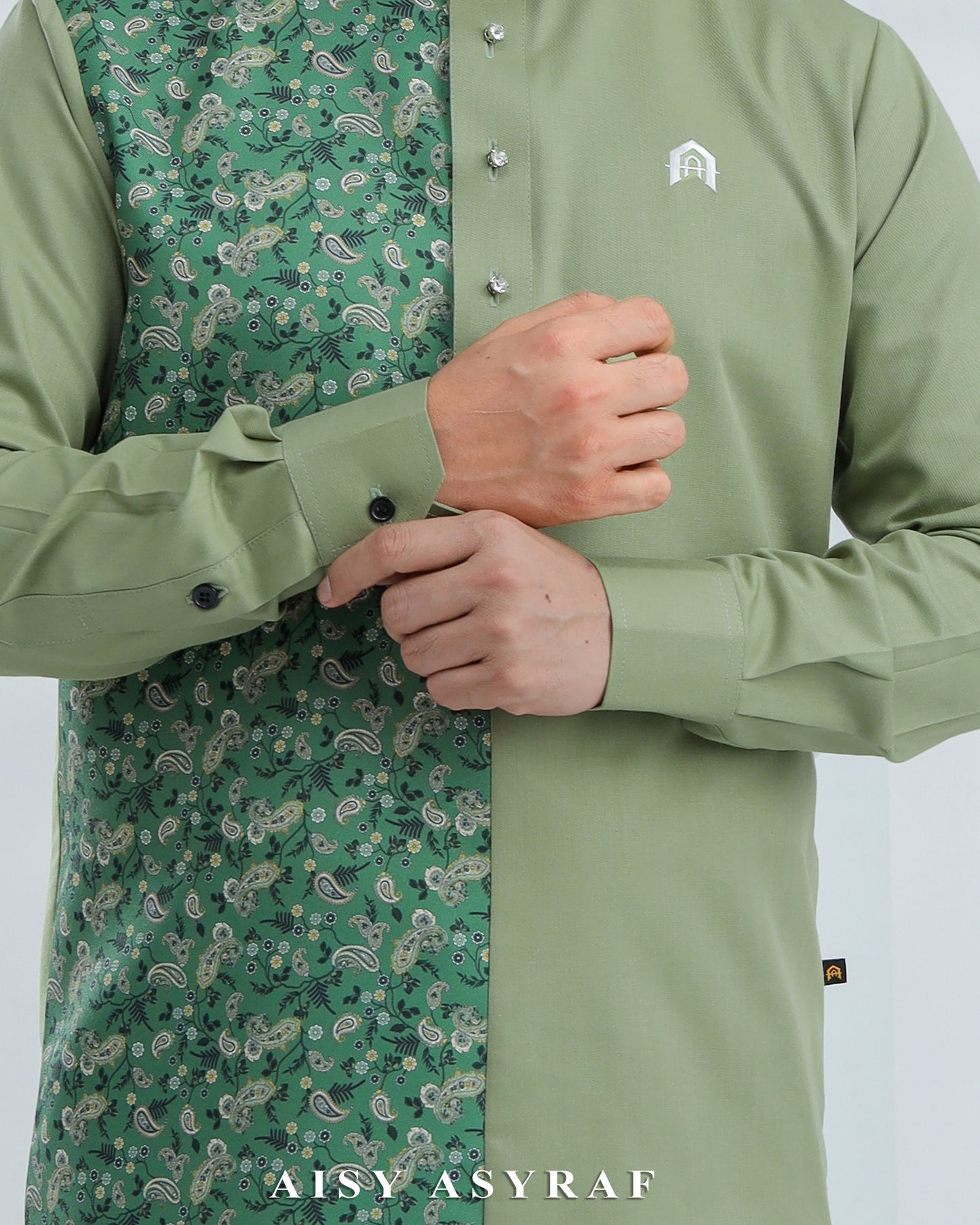 Kurta Nabeela Raya - Kod 43 (Olive Floral )