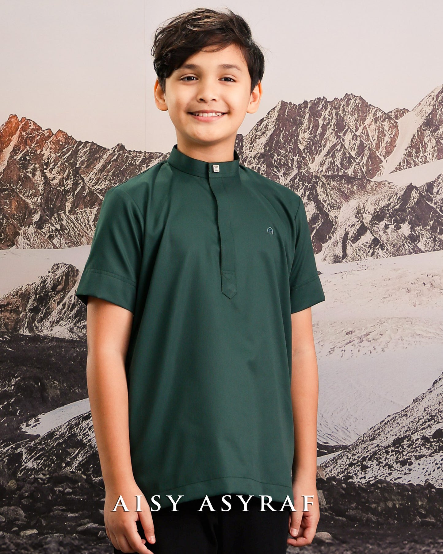 Kurta Kaffy Kids - Emerald Green