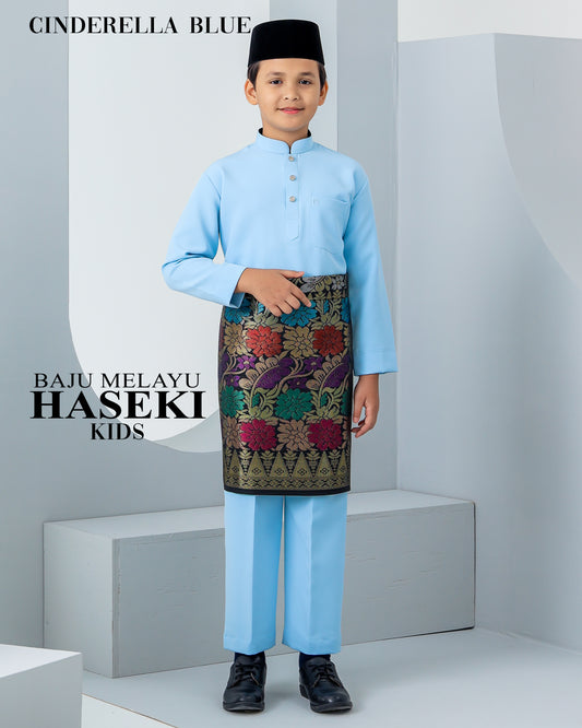 Baju Melayu Haseki Kids - Cinderella Blue