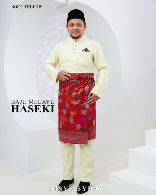 Baju Melayu Haseki - Soft Yellow