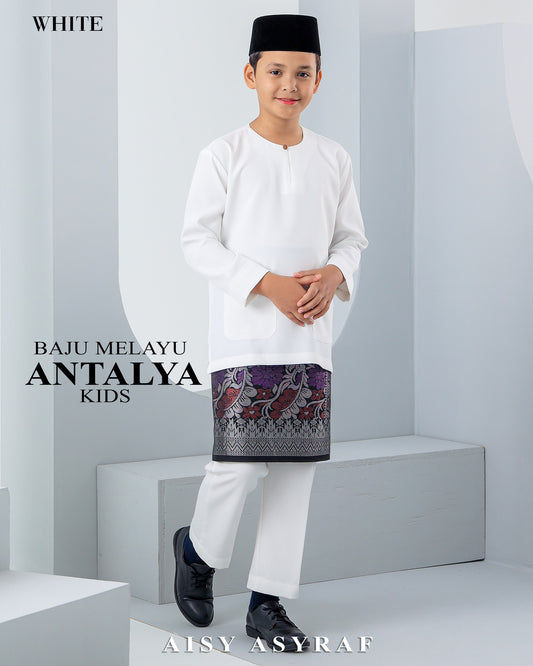 Baju Melayu Antalya Kids - White