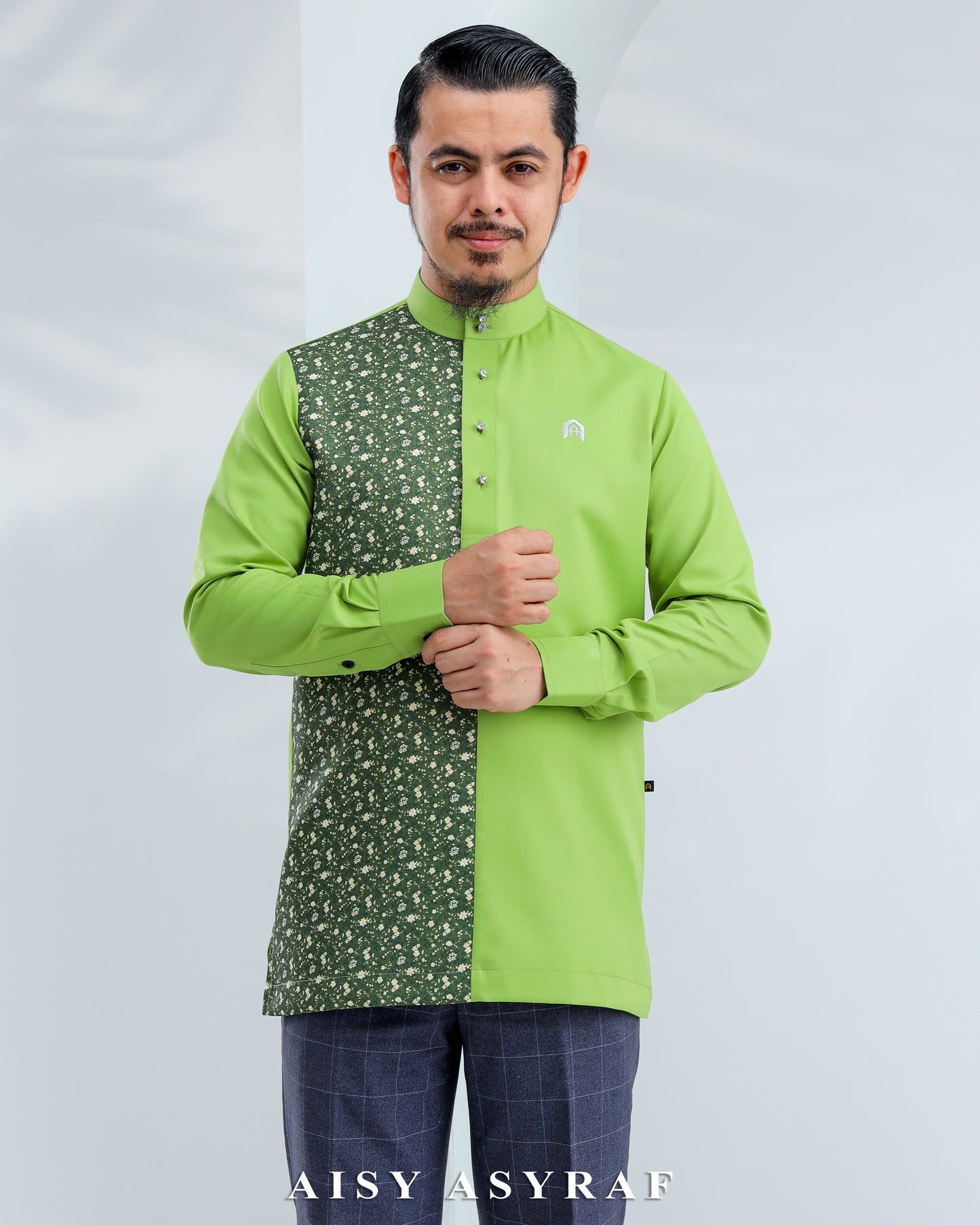 Kurta Nabeela Raya - Kod 49 (Green Abstract)