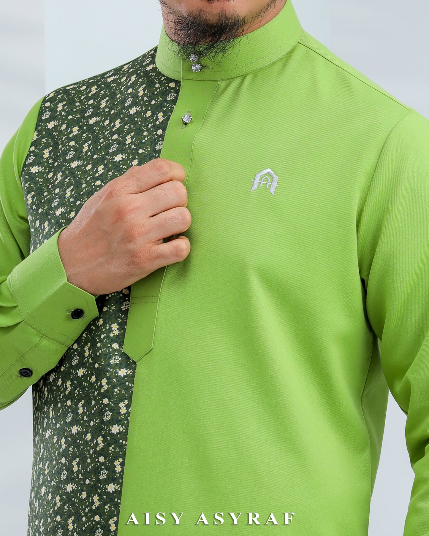 Kurta Nabeela Raya - Kod 49 (Green Abstract)
