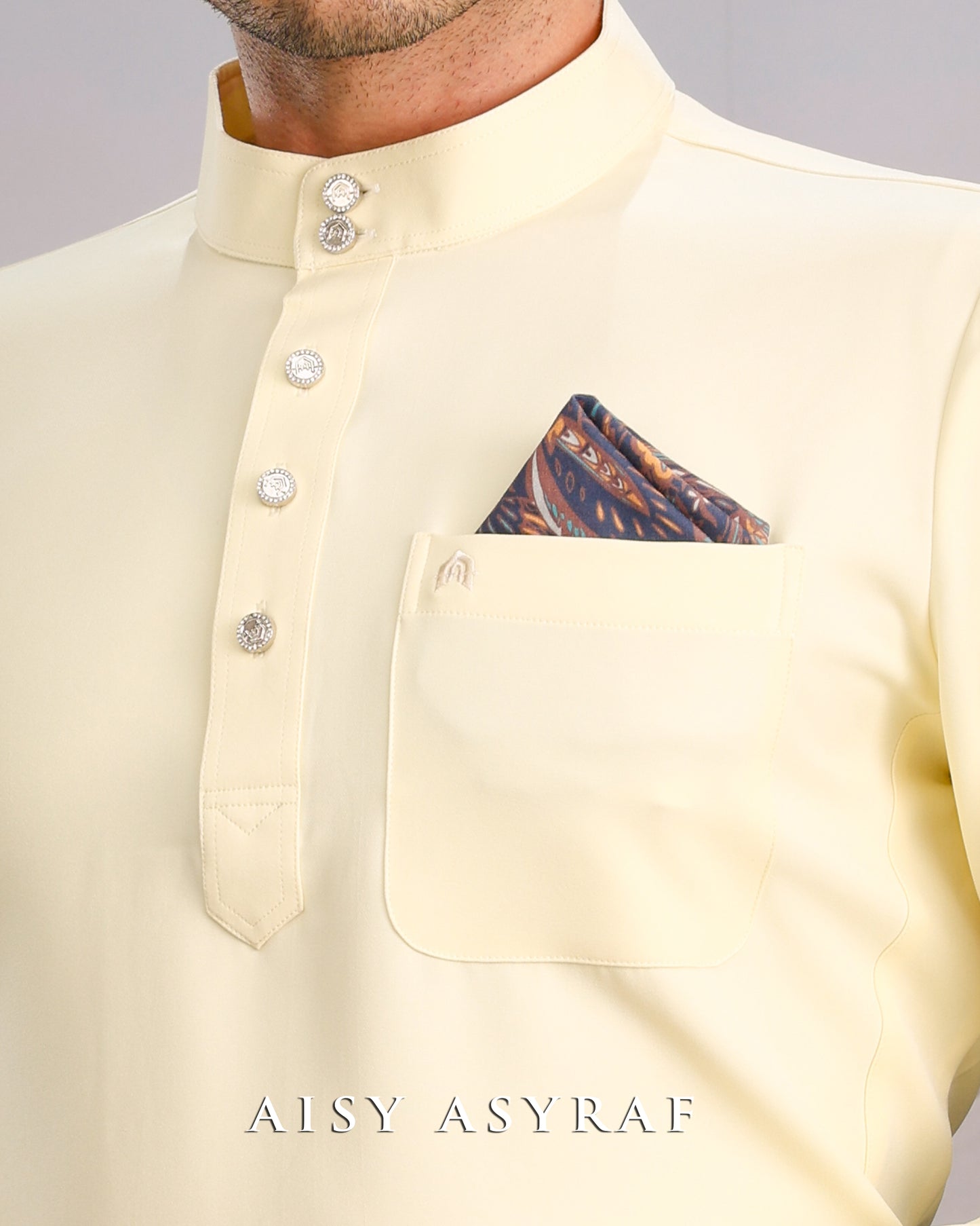 Baju Melayu Haseki - Soft Yellow