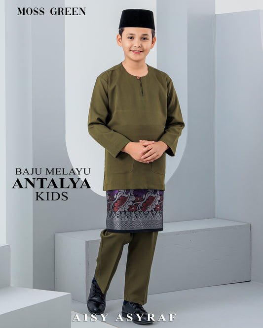 Baju Melayu Antalya Kids - Moss Green
