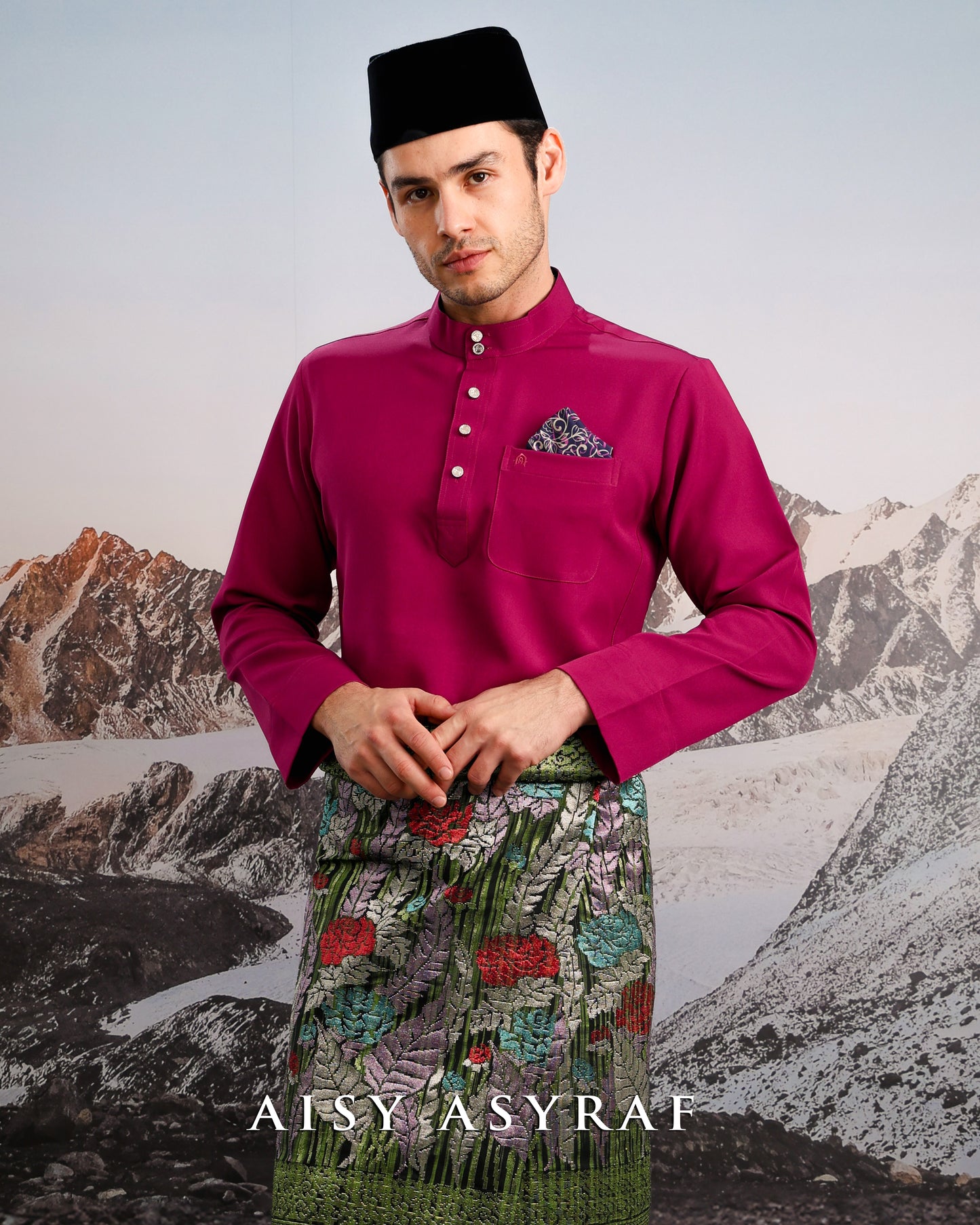Baju Melayu Haseki - Magenta