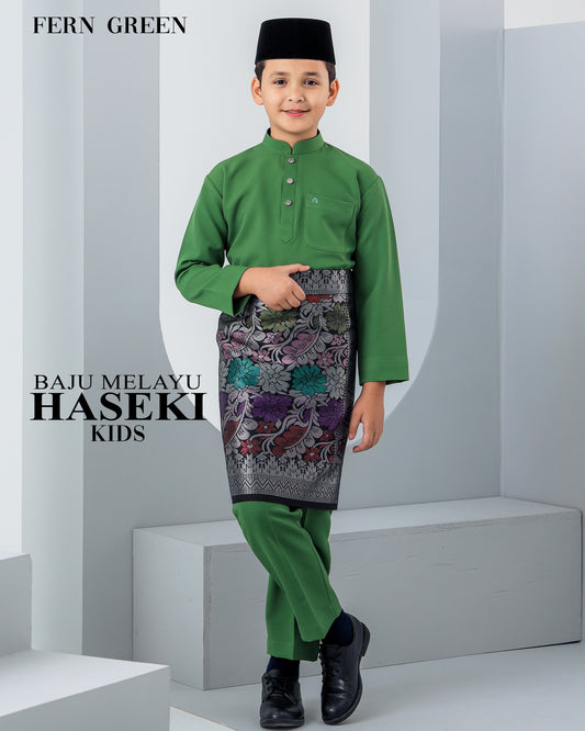 Baju Melayu Haseki Kids - Fern Green