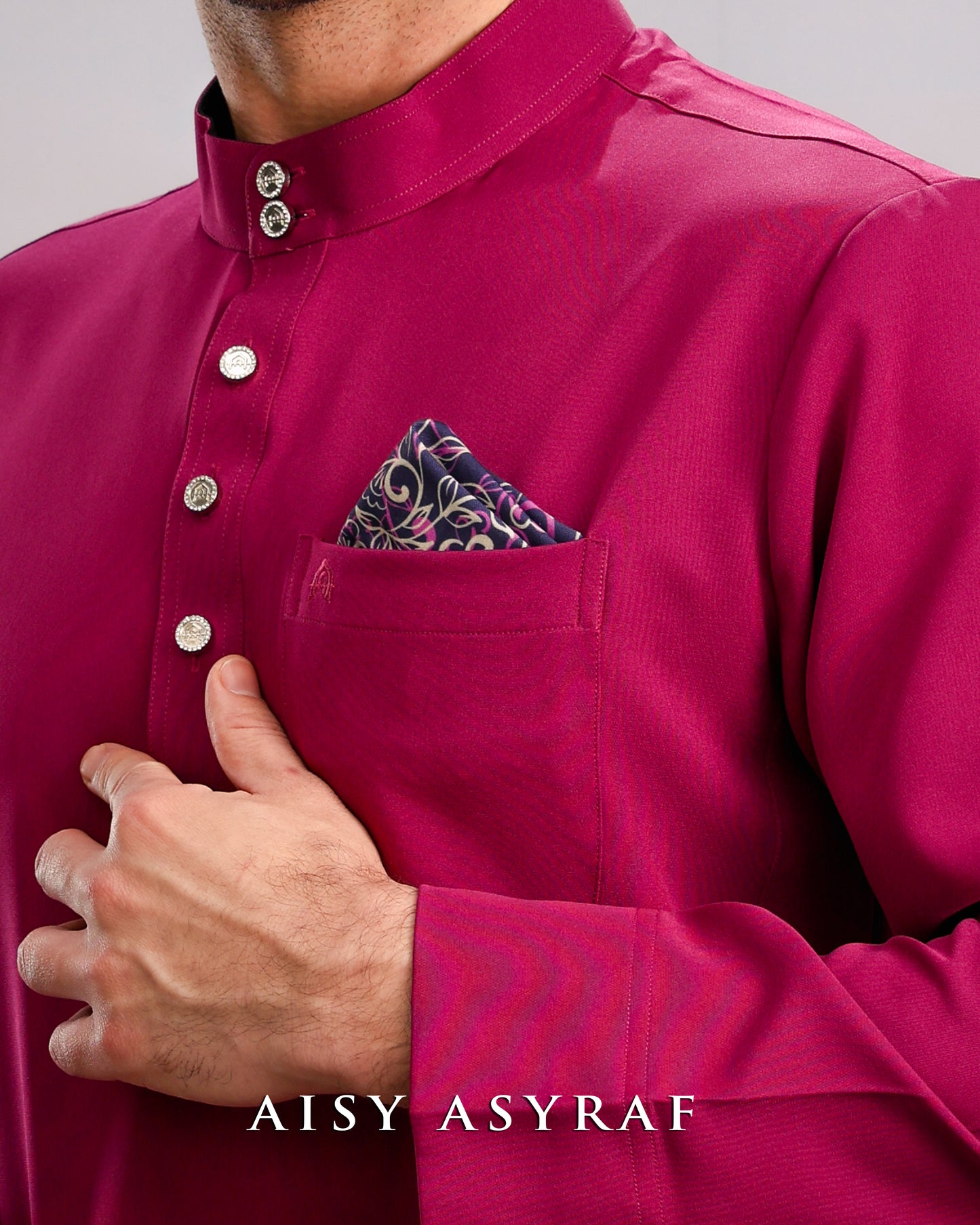 Baju Melayu Haseki - Magenta