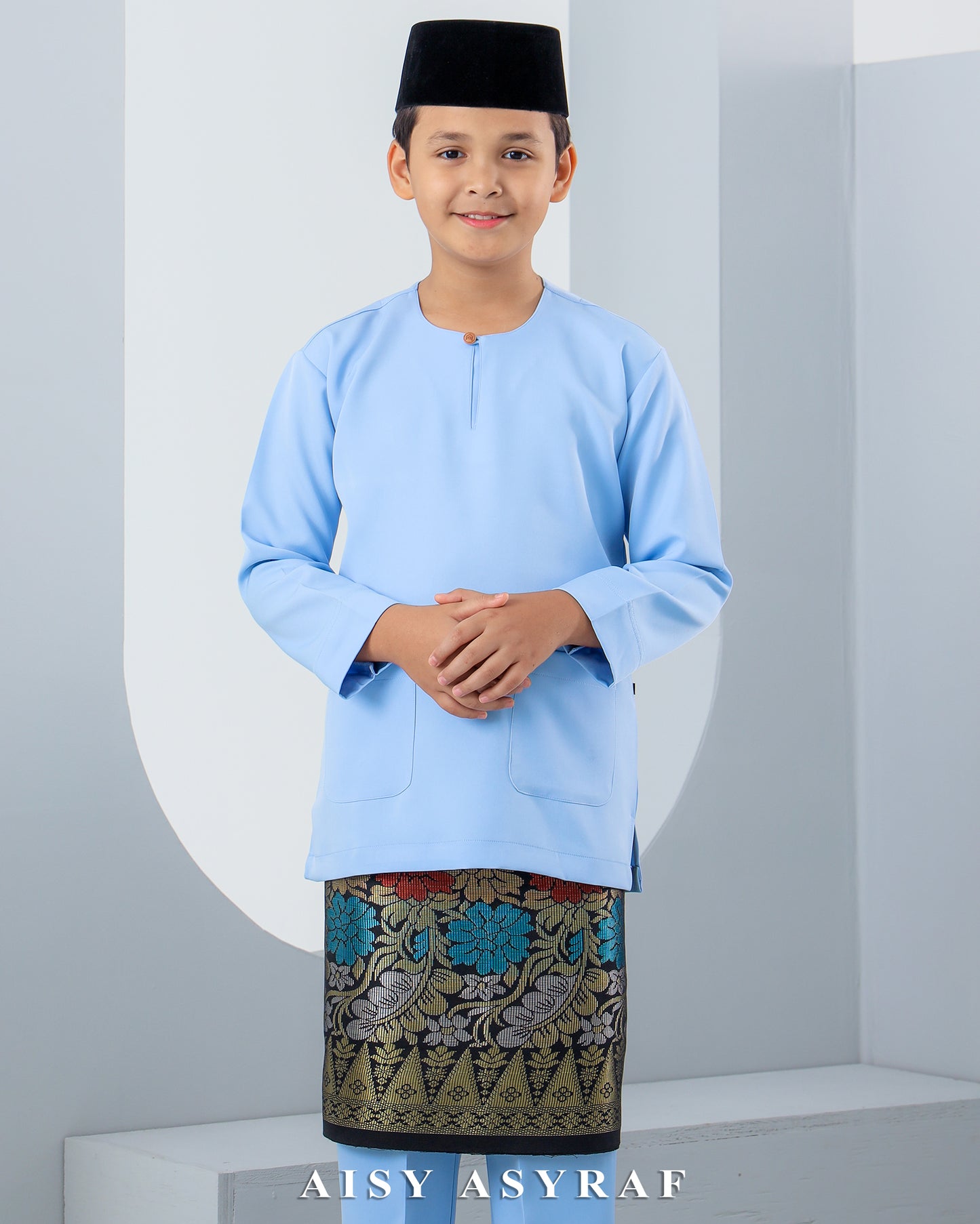 Baju Melayu Antalya Kids - Cinderella Blue