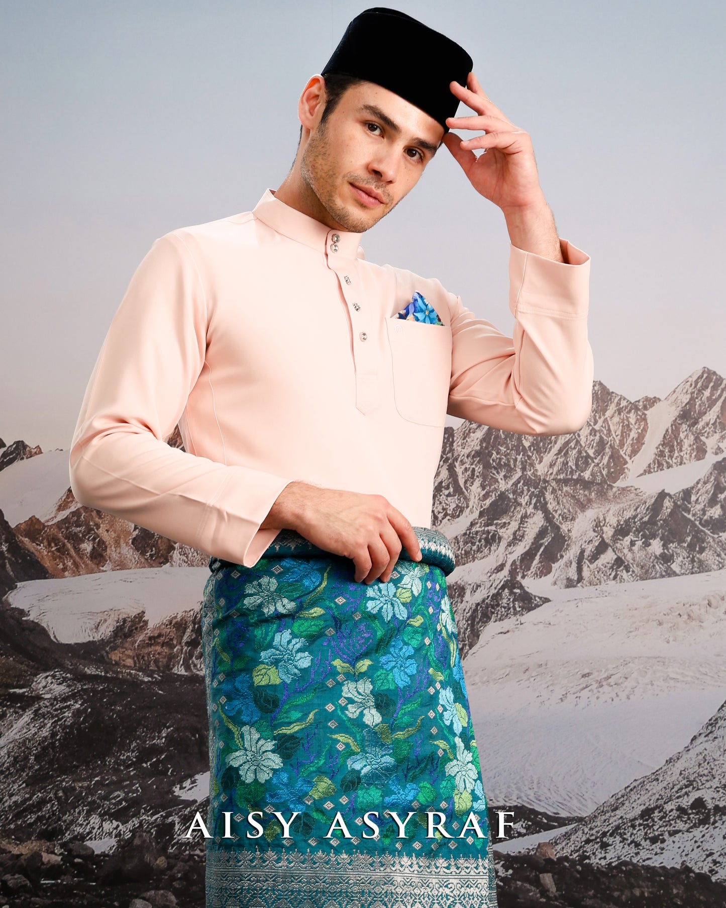 Baju Melayu Haseki - Peach