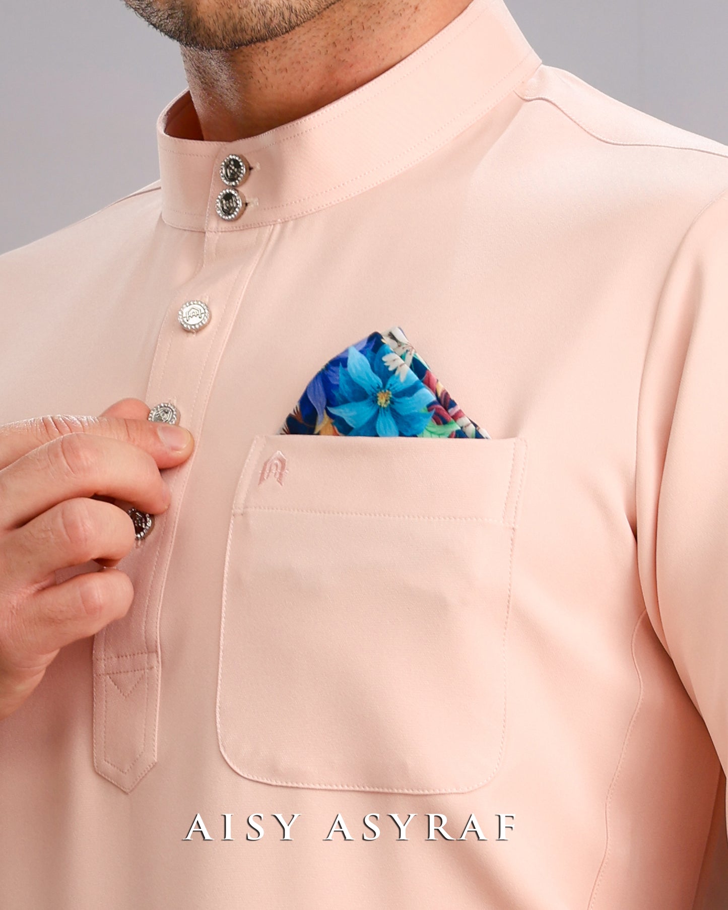 Baju Melayu Haseki - Peach