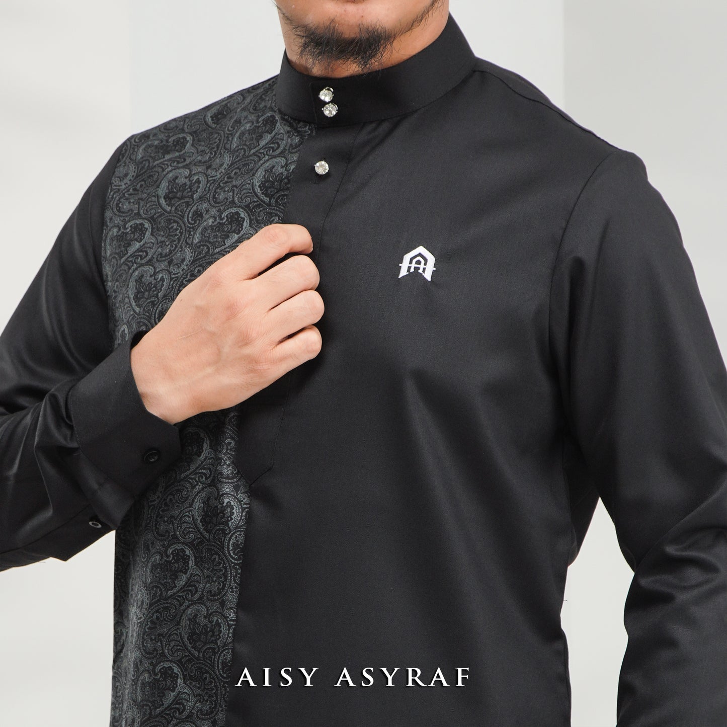 Kurta Nabeela - Kod 29 (Black Grey Abstract) - NEW RELEASE