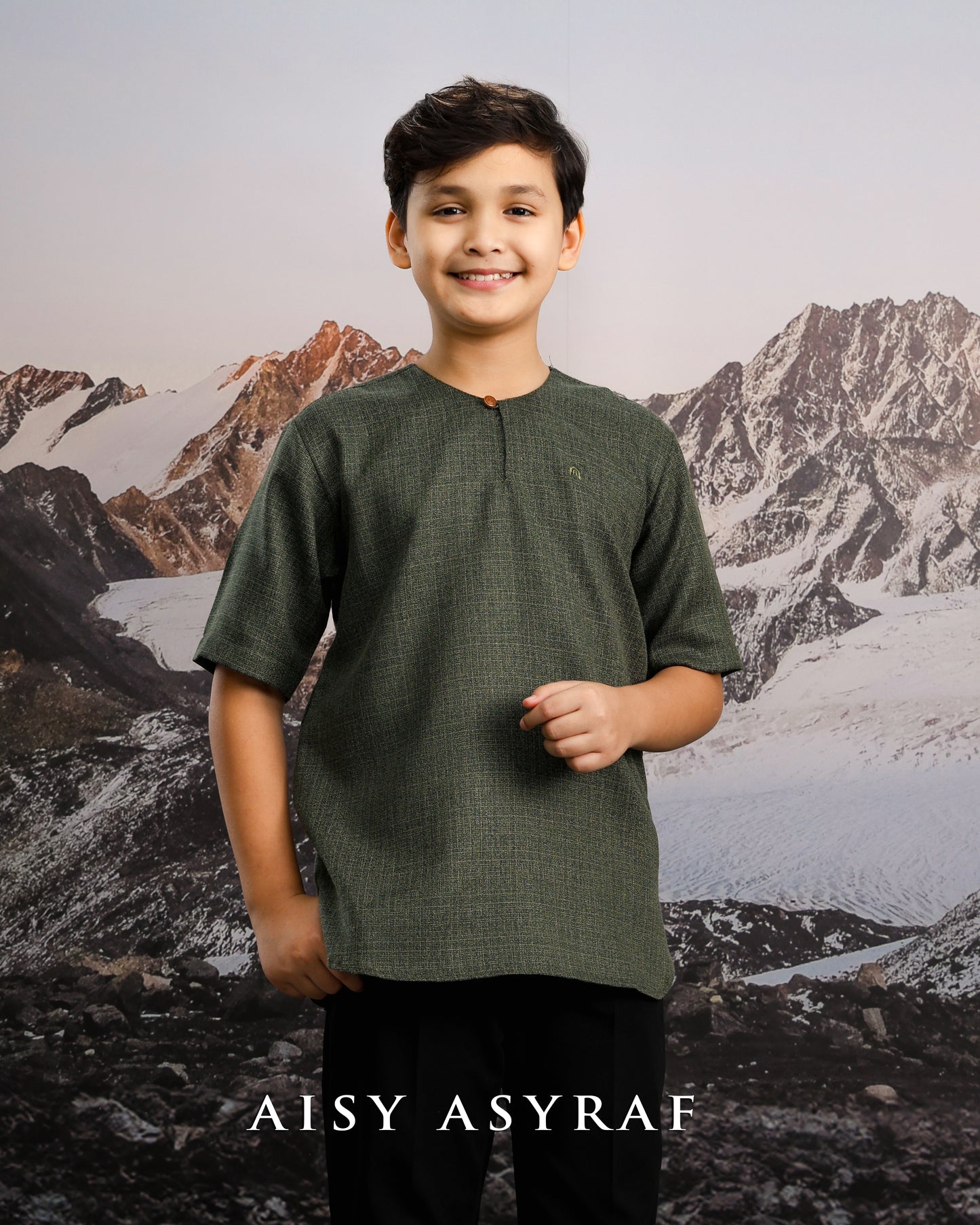 Kurta Khifnu Kids - Army Green