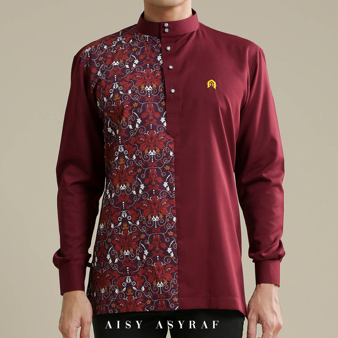 Kurta Nabeela - Kod 12 (Maroon Abstrak)
