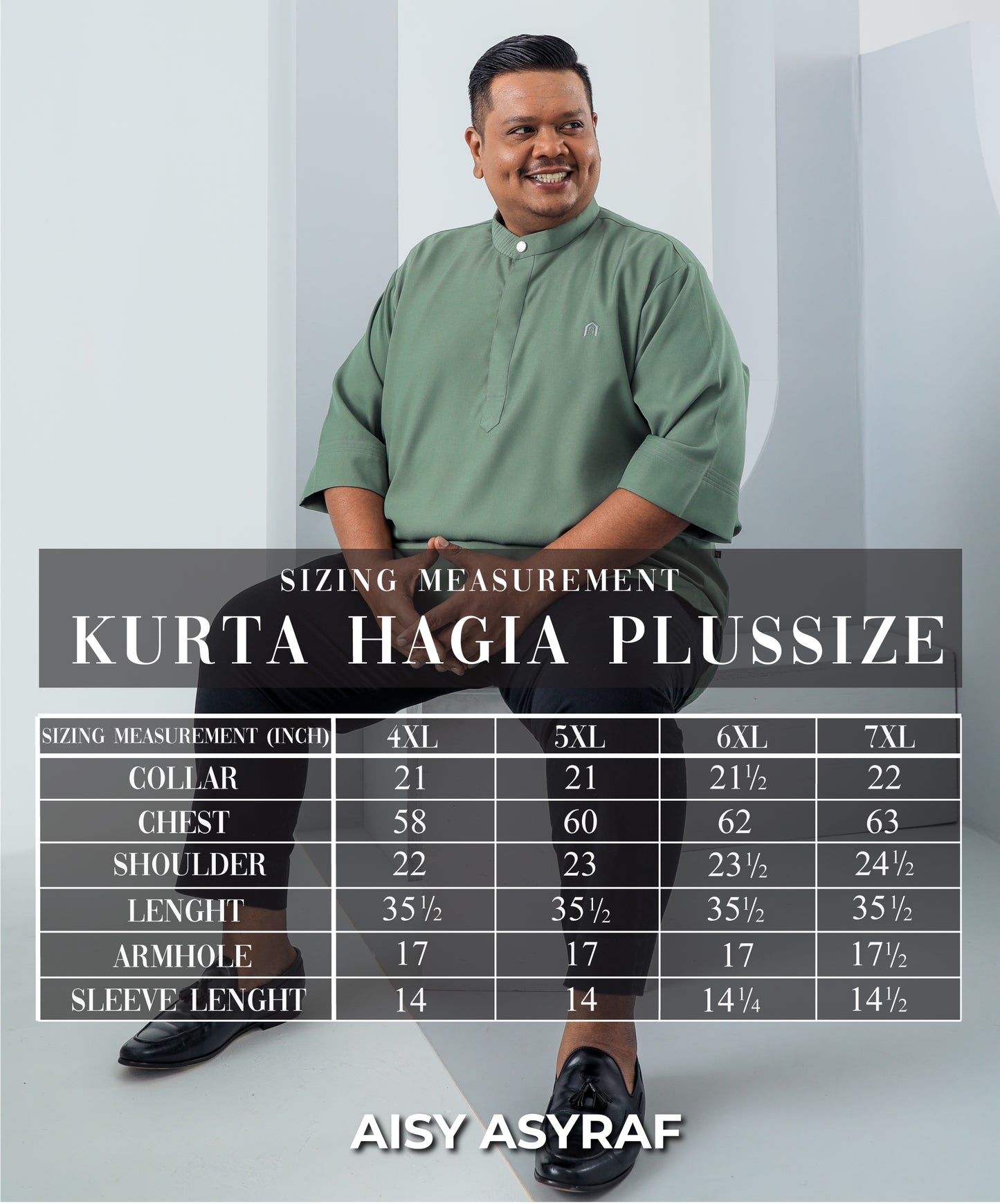 Kurta Hagia Plussize - Dusty Blue