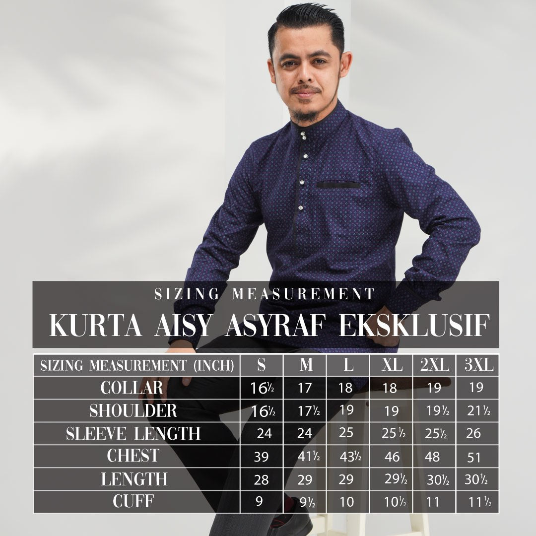 Kurta AAEK (Aisy Asyraf Eksklusif) - Blue (NEW RELEASE)