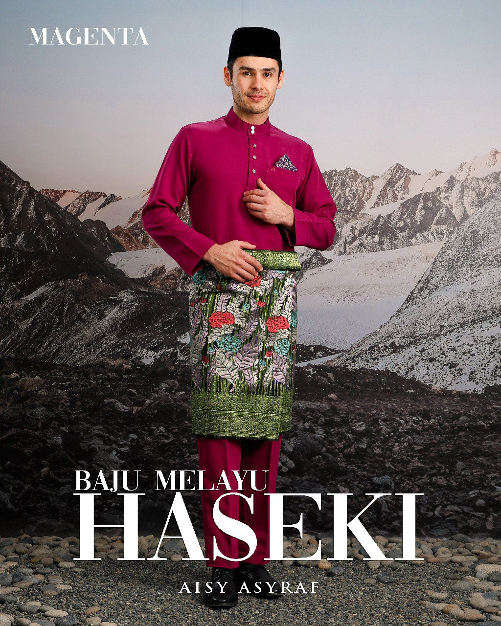 Baju Melayu Haseki - Magenta