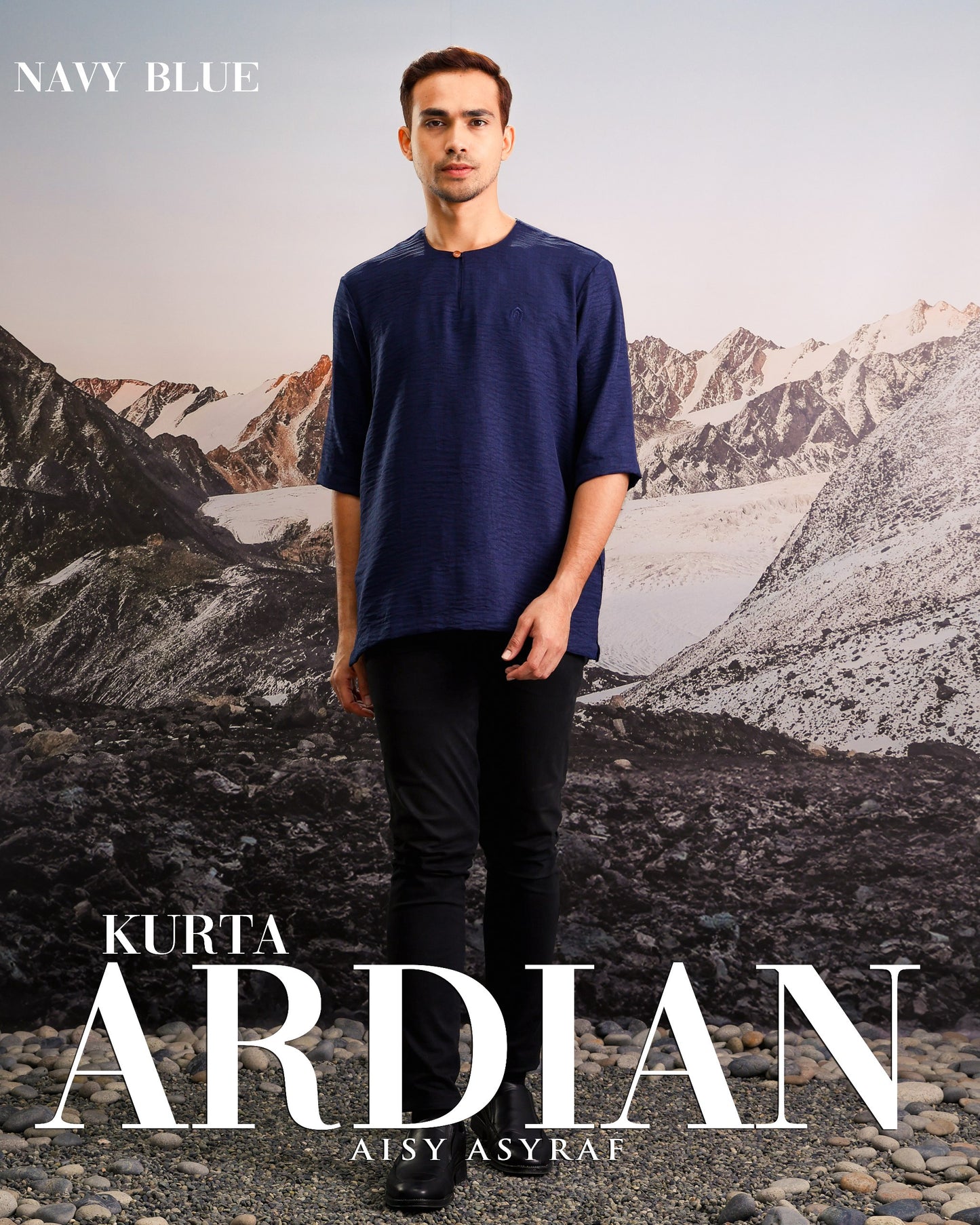 Kurta Ardian - Navy Blue
