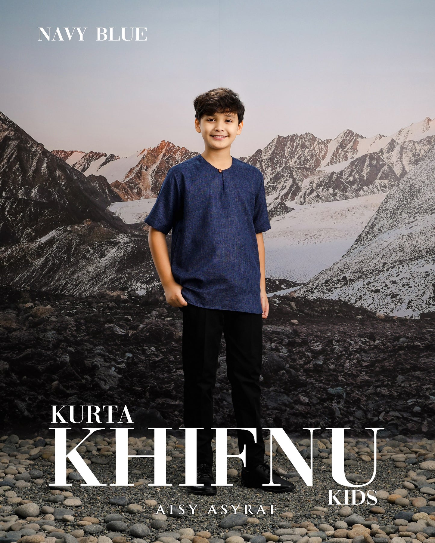 Kurta Khifnu Kids - Navy Blue
