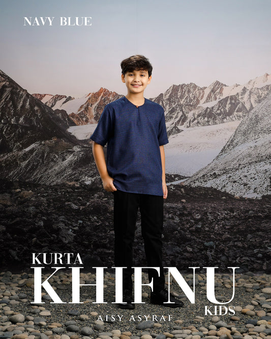 Kurta Khifnu Kids - Navy Blue