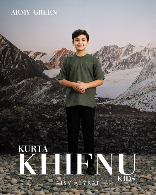 Kurta Khifnu Kids - Army Green