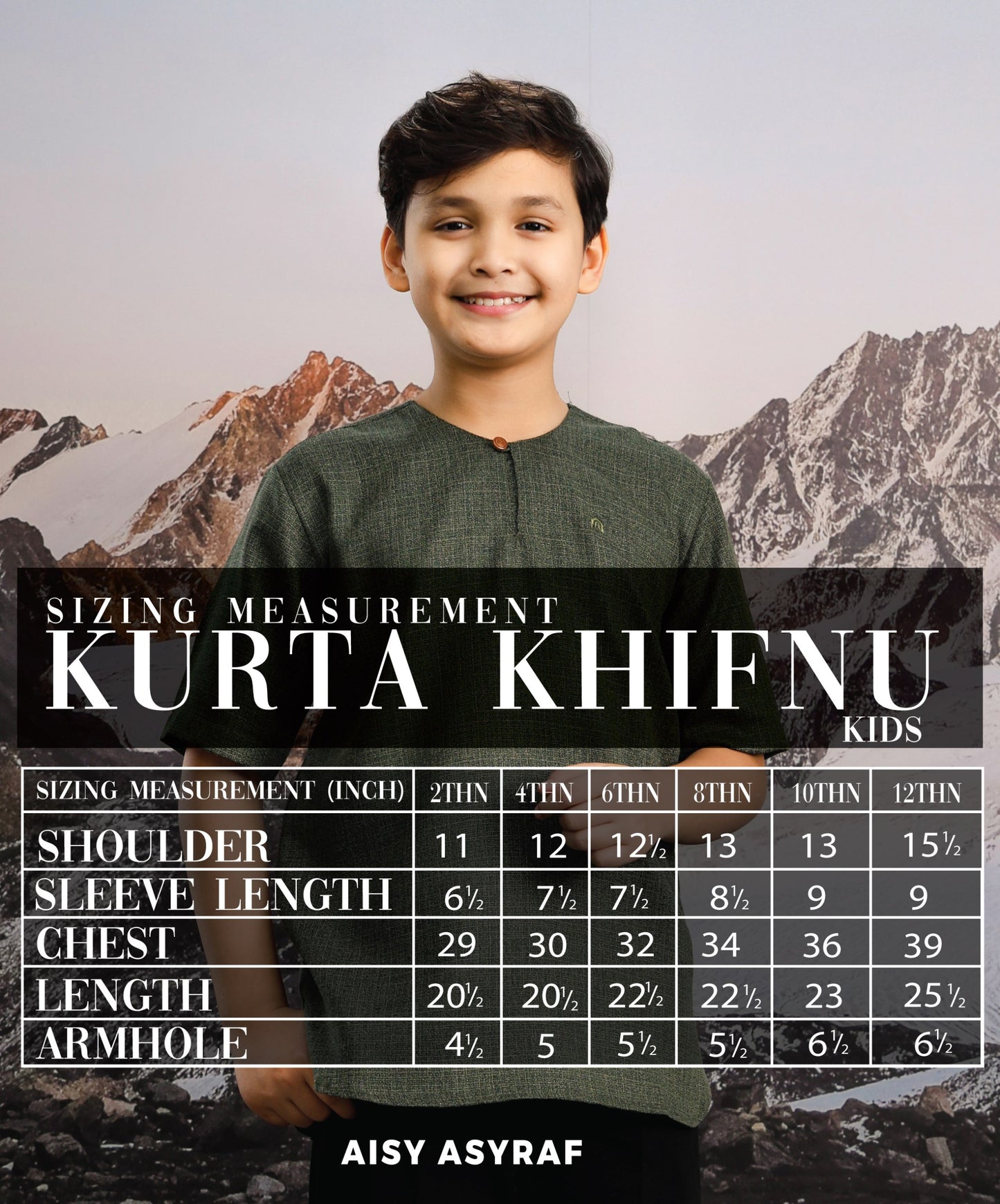 Kurta Khifnu Kids - Army Green