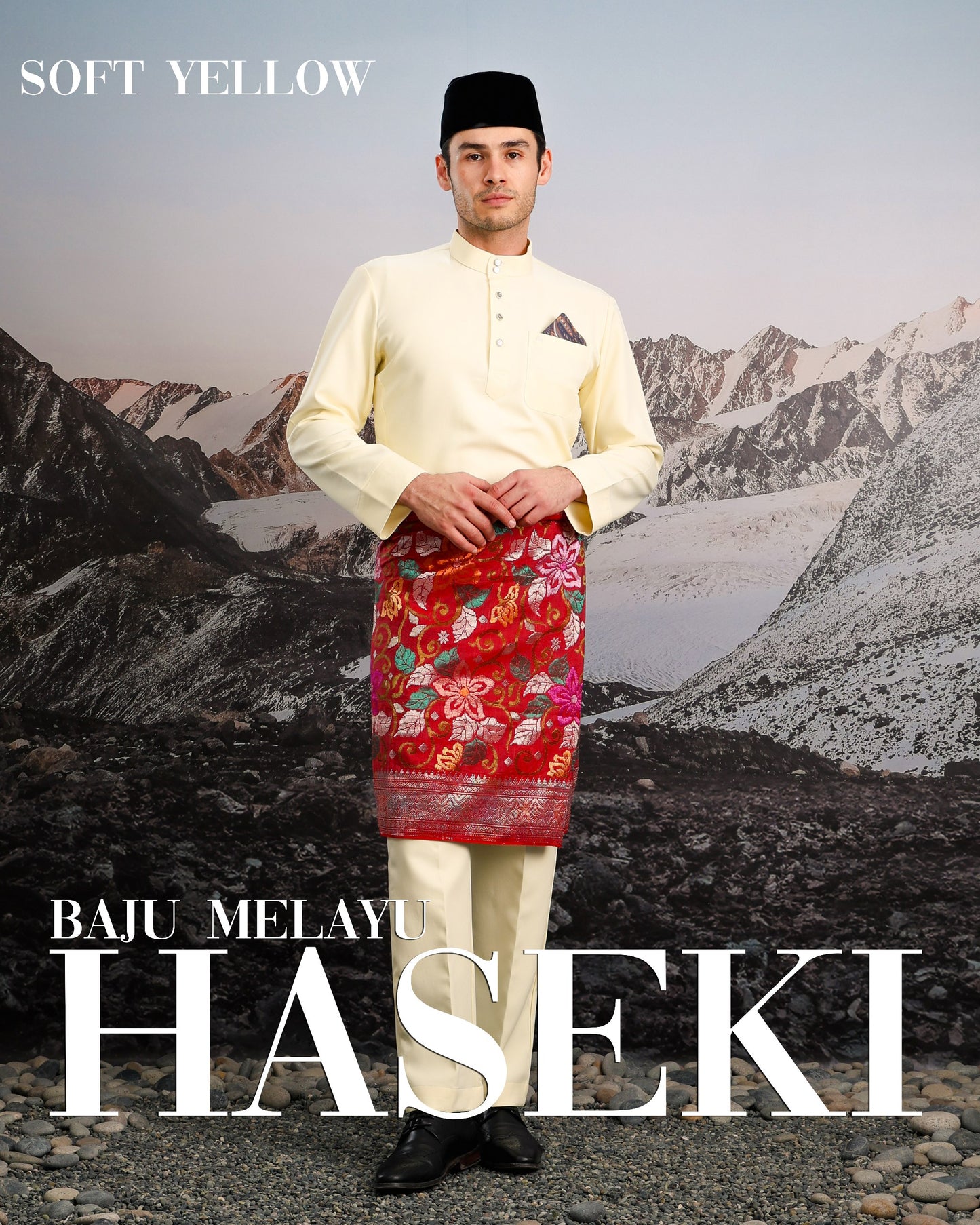 Baju Melayu Haseki - Soft Yellow