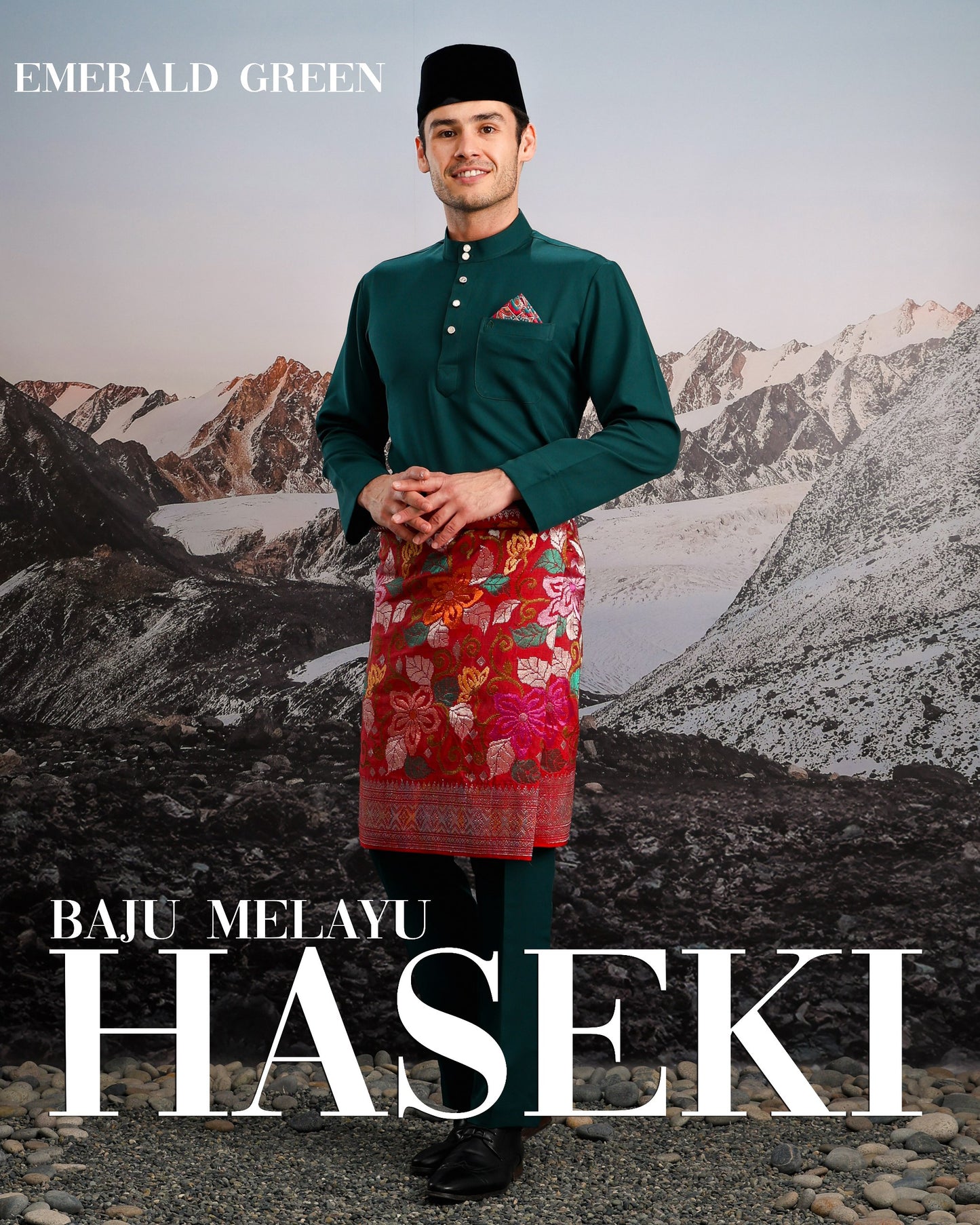 Baju Melayu Haseki - Emerald Green