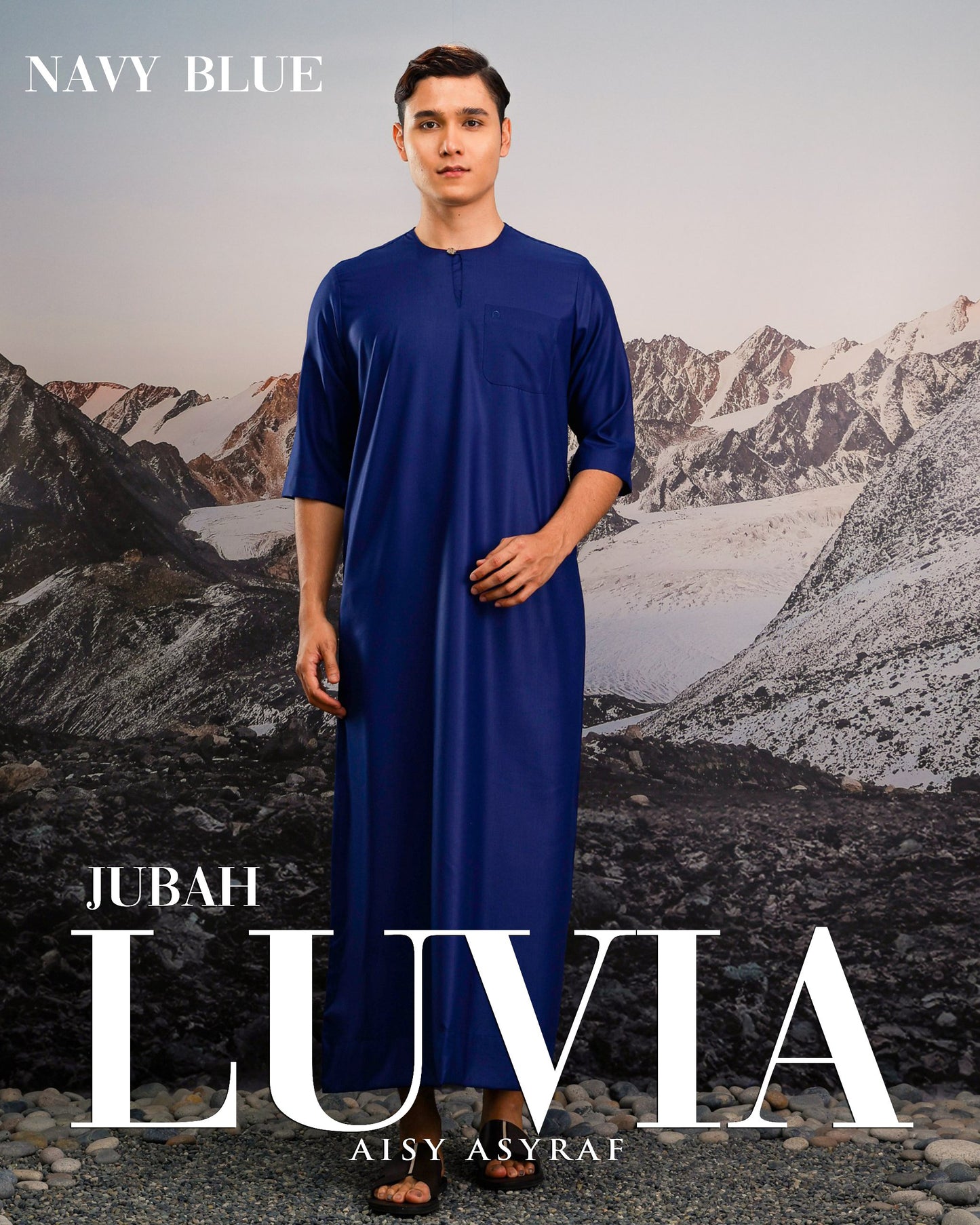 Jubah Luvia - Navy Blue