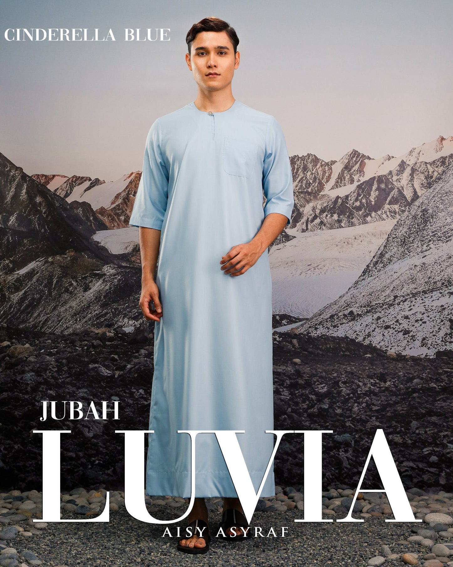 Jubah Luvia - Cinderella Blue