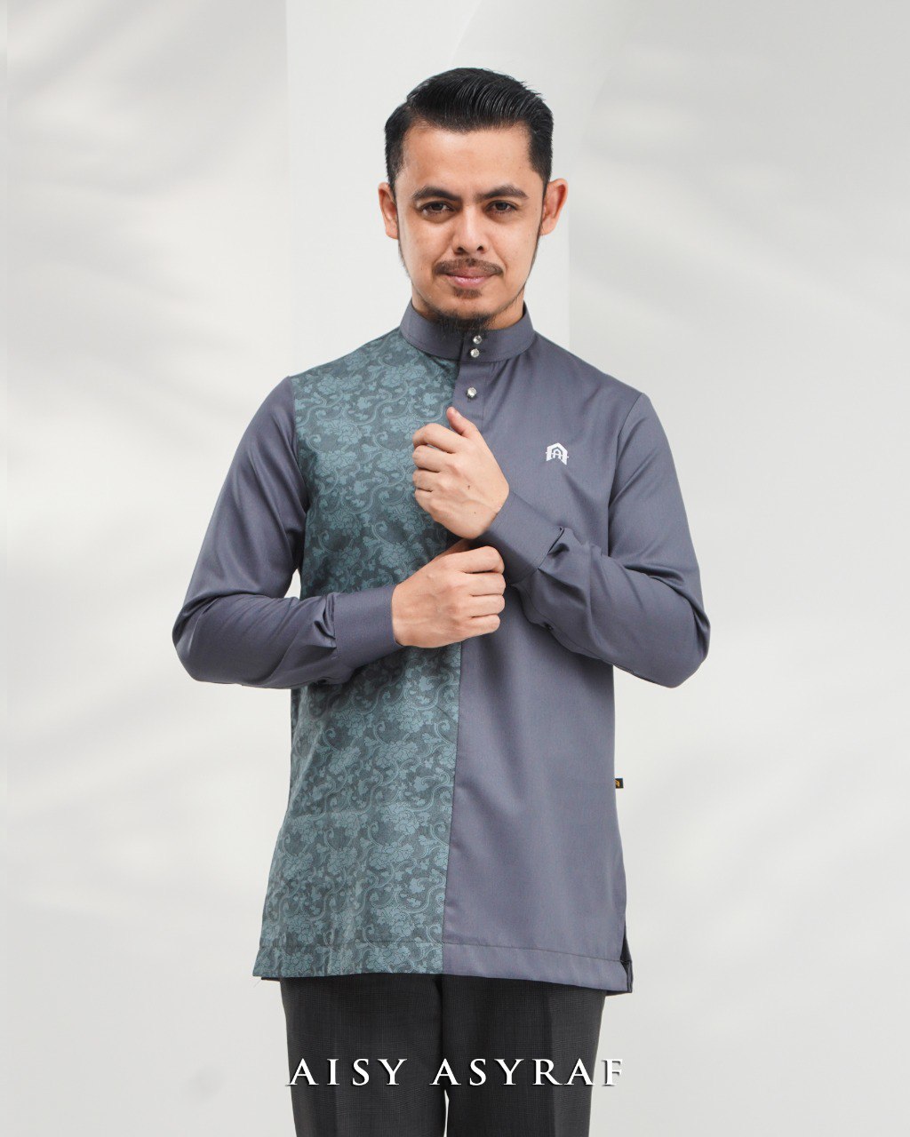 Kurta Nabeela - Kod 33 (Dark Grey Turqouise) - NEW RELEASE