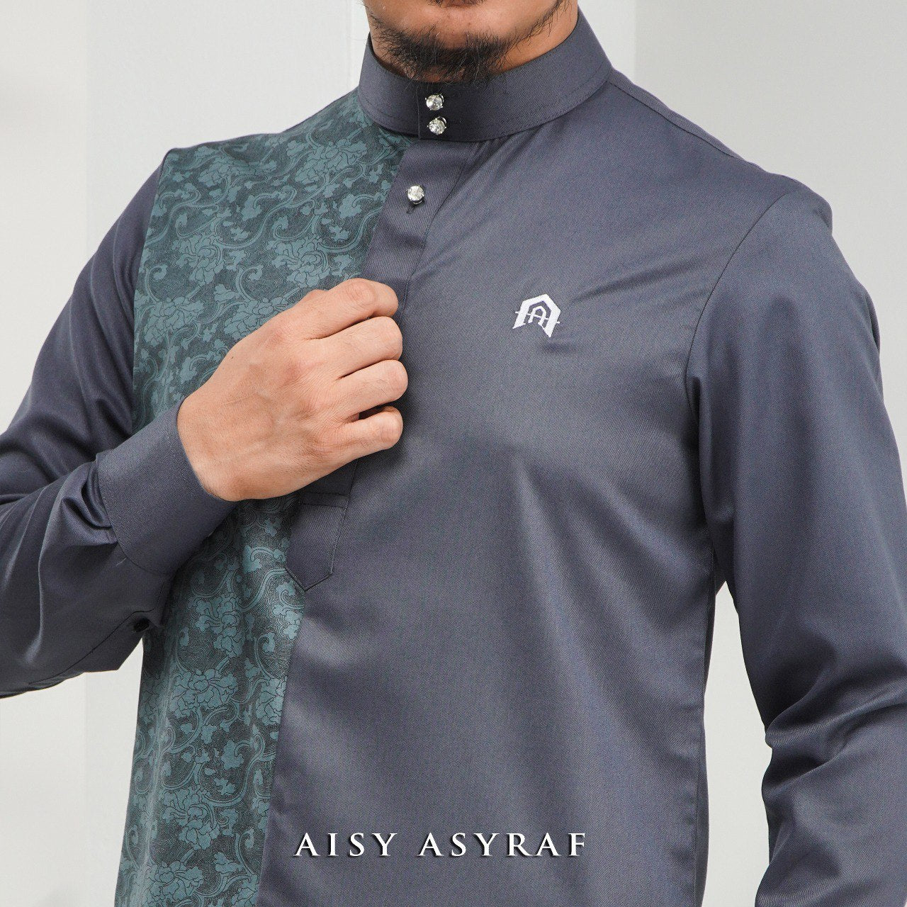 Kurta Nabeela - Kod 33 (Dark Grey Turqouise) - NEW RELEASE
