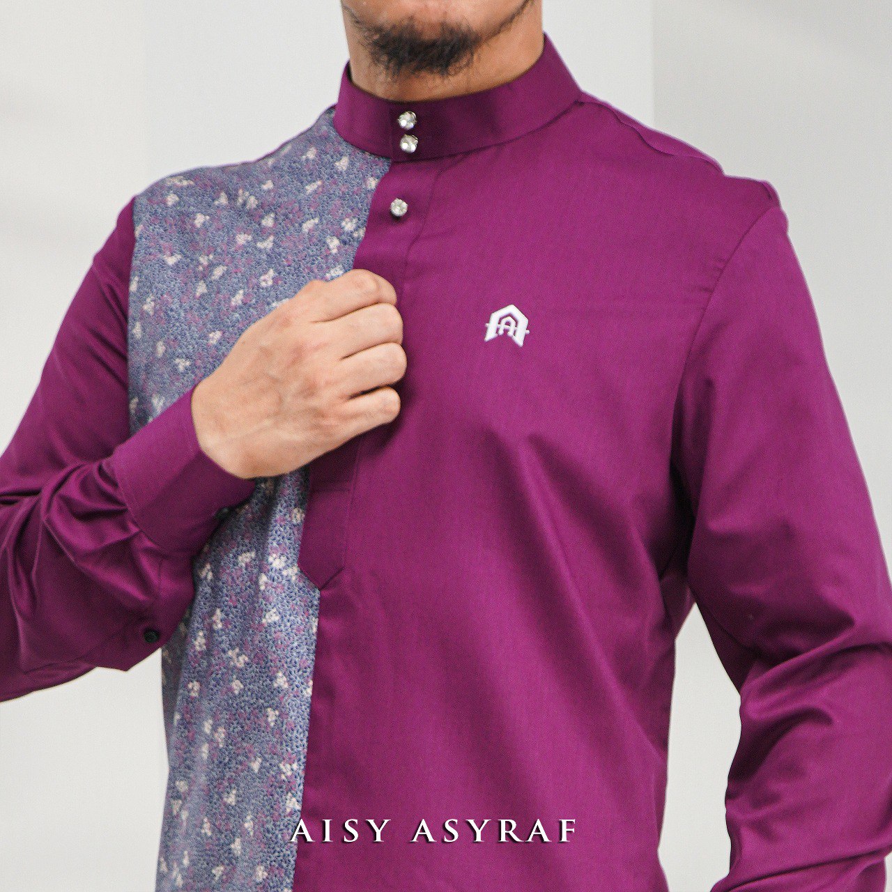 Kurta Nabeela - Kod 35 (Magenta White Flower) - NEW RELEASE