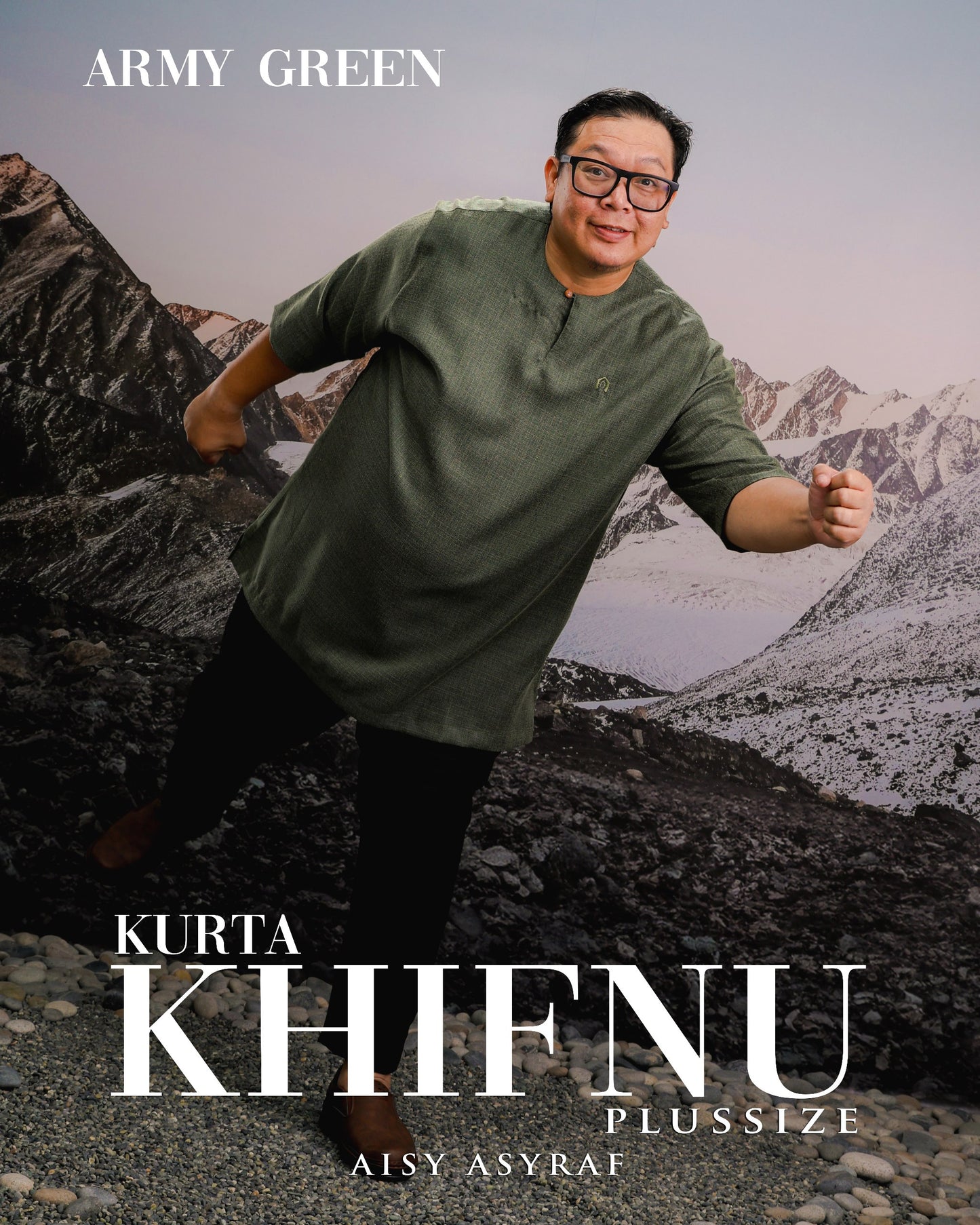 Kurta Khifnu Plussize - Army Green