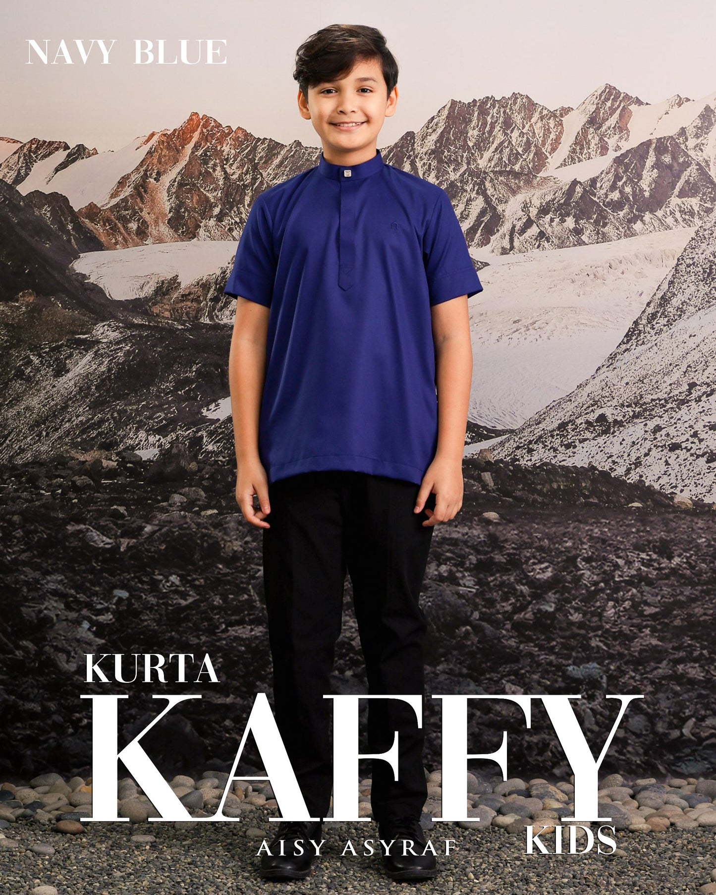 Kurta Kaffy Kids - Navy Blue