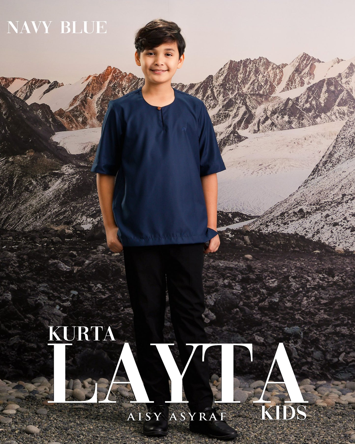 Kurta Layta Kids - Navy Blue
