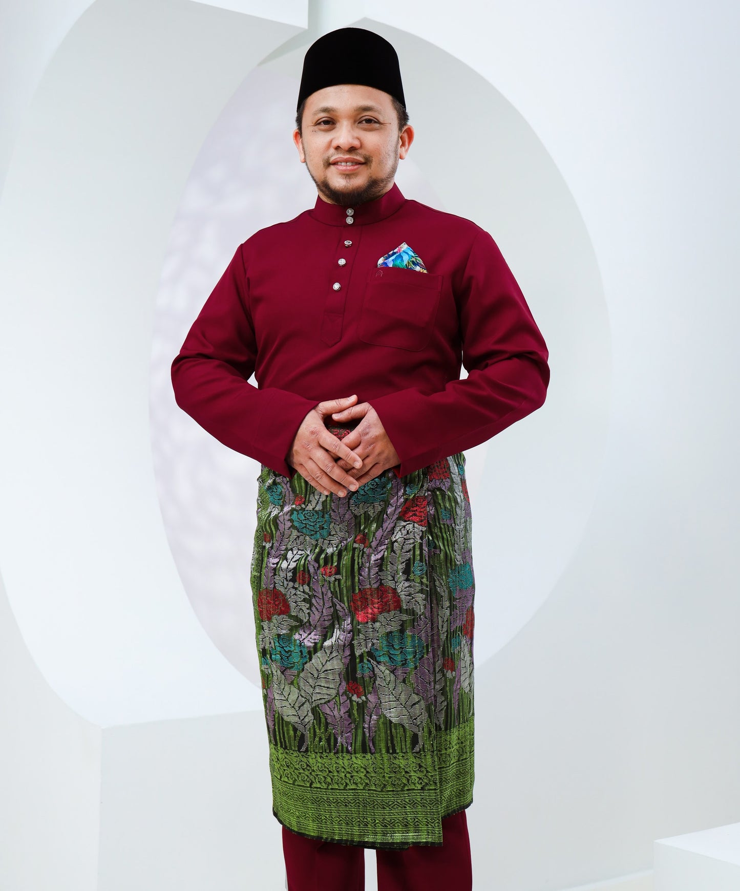 Baju Melayu Haseki - Maroon