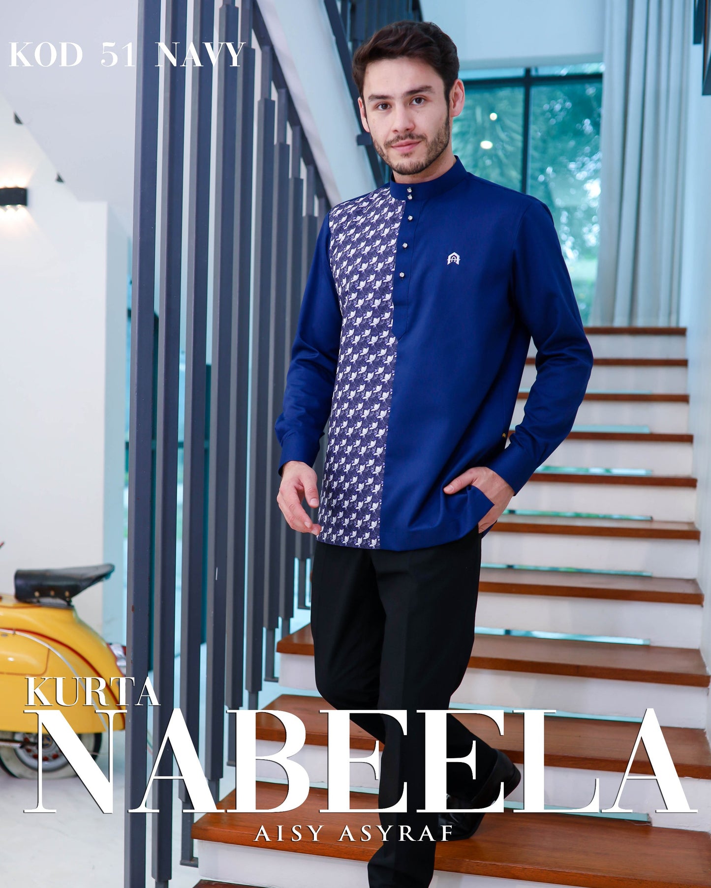 Kurta Nabeela Raya - Kod 51 (Navy)