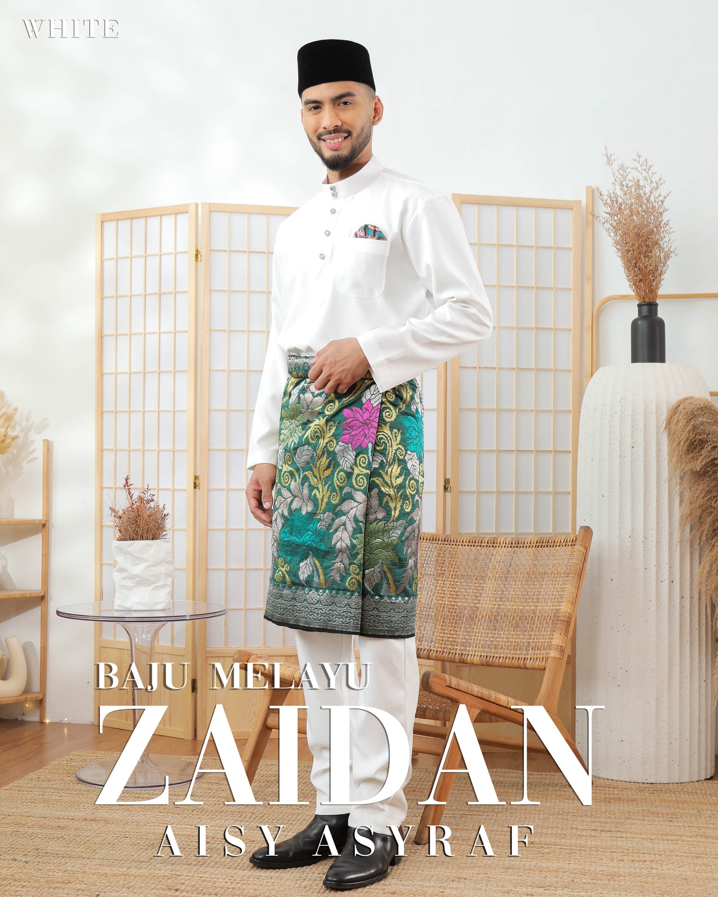 Baju Melayu Zaidan - White