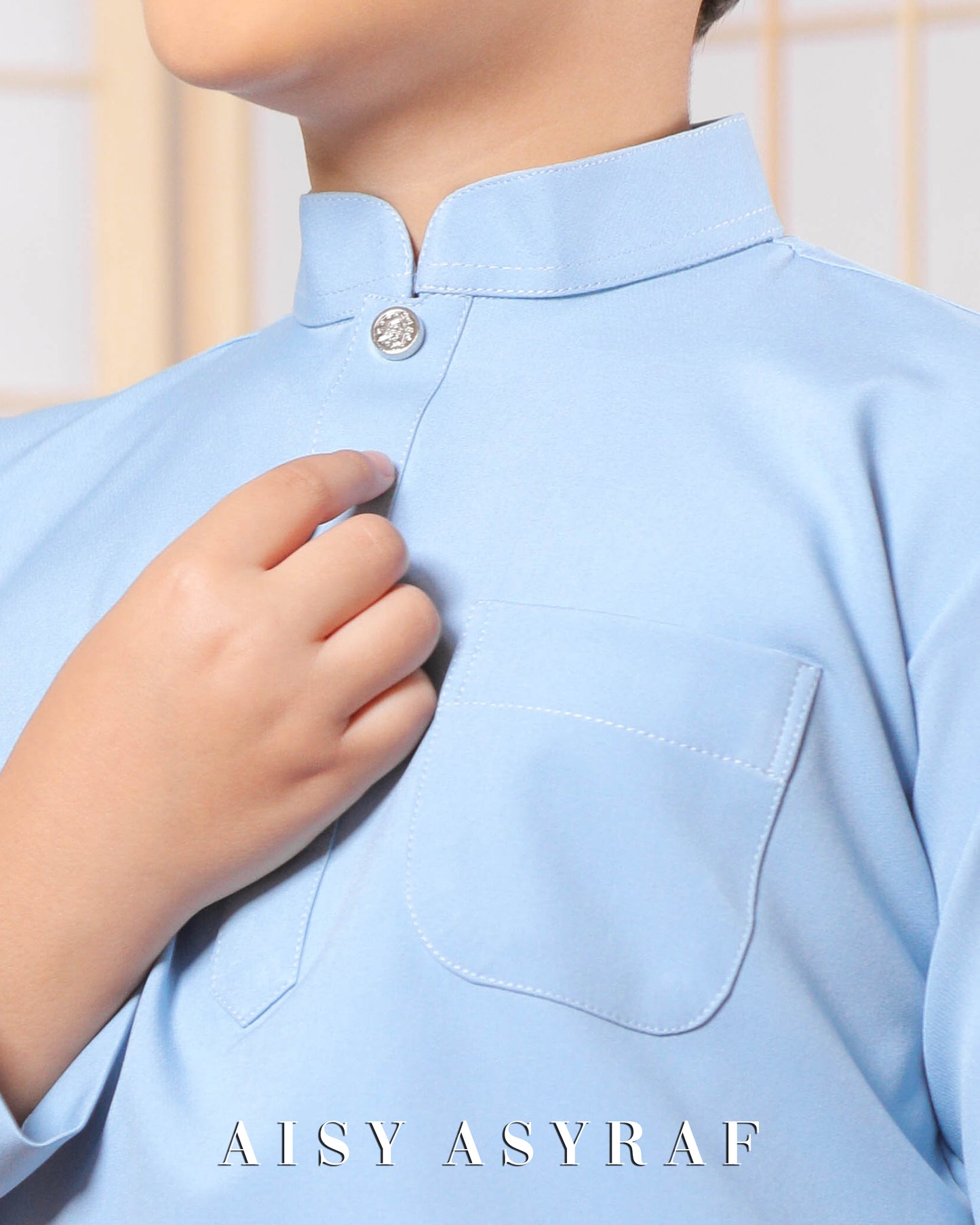 Baju Melayu Zaidan Kids - Cinderella Blue