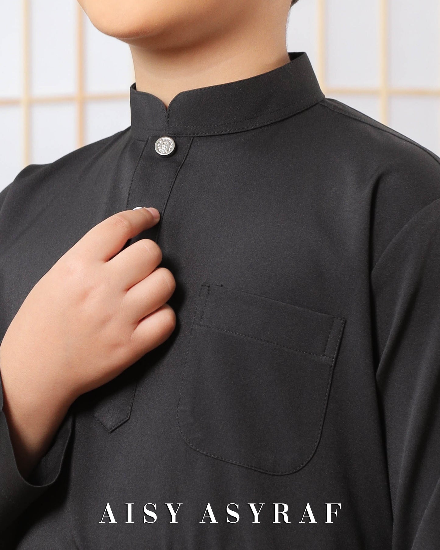 Baju Melayu Zaidan Kids - Black