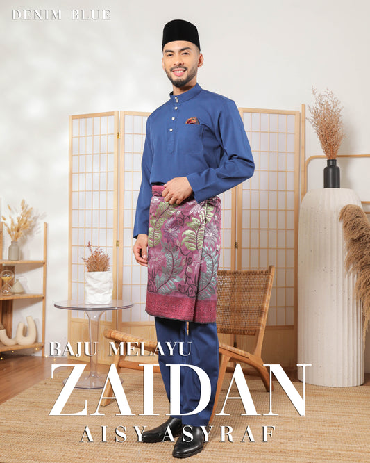 Baju Melayu Zaidan - Denim Blue