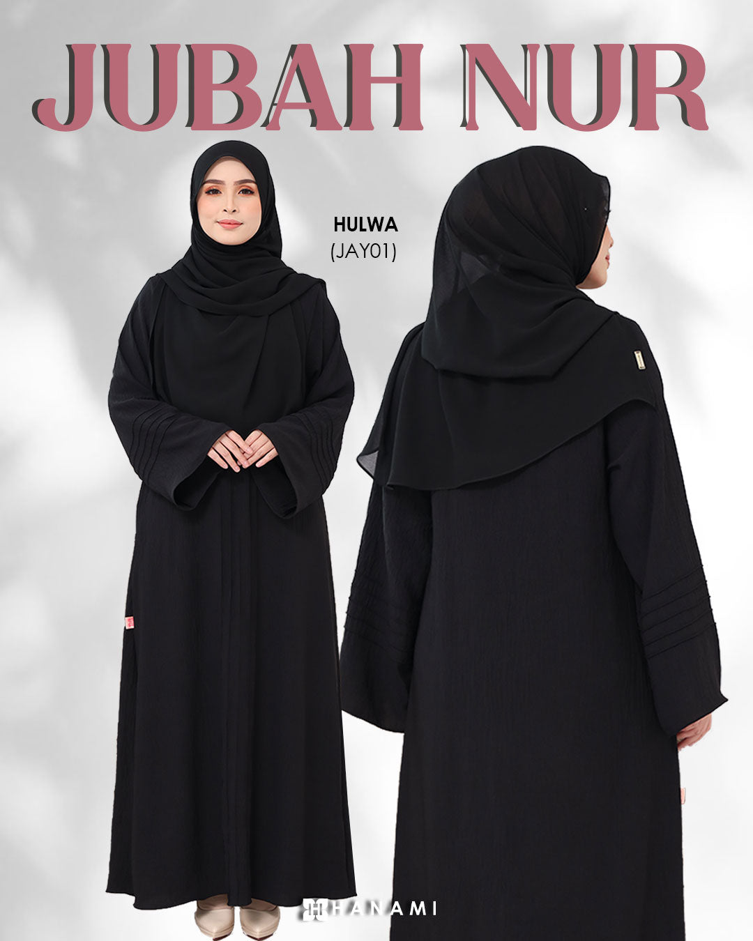 JUBAH NUR - BLACK (HULWA)