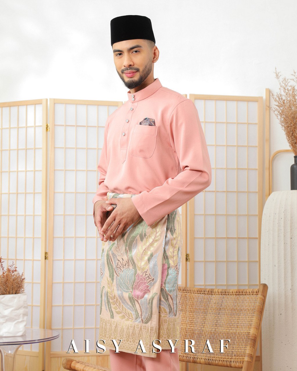 Baju Melayu Zaidan - Peach