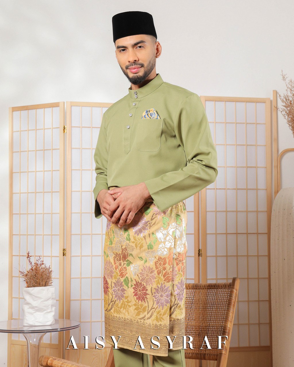 Baju Melayu Zaidan - Green Tea