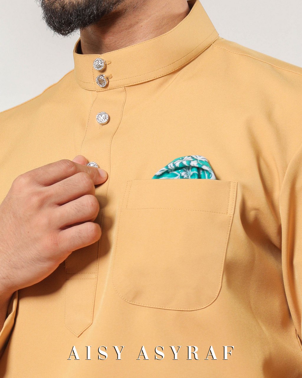 Baju Melayu Zaidan - Honey Mustard