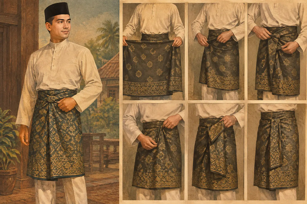 Cara Ikat Sampin Kemas untuk Baju Melayu