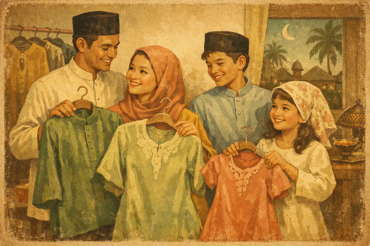 Cara Memilih Pakaian Raya Keluarga Serasi